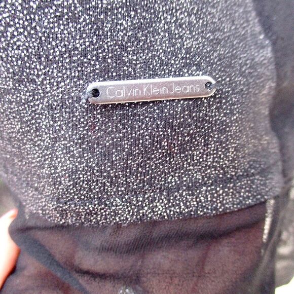 🍍3/$15🍍 Calvin Klein Shimmer & Mesh Detailed Tee - Picture 6 of 8